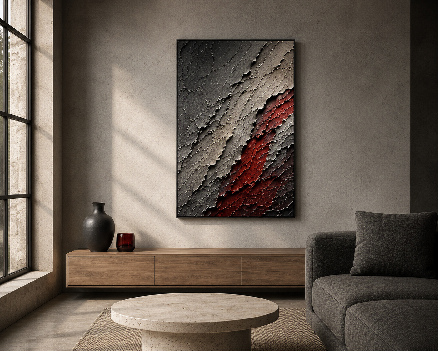 Ascender, obra abstracta matérica de Denia Matías